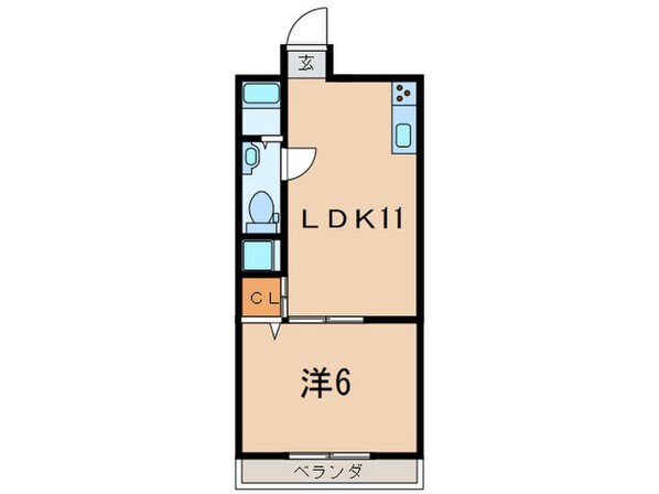 甲南東灘ハイム（２０６）の物件間取画像